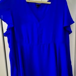 Torrid cobalt blue baby doll blouse